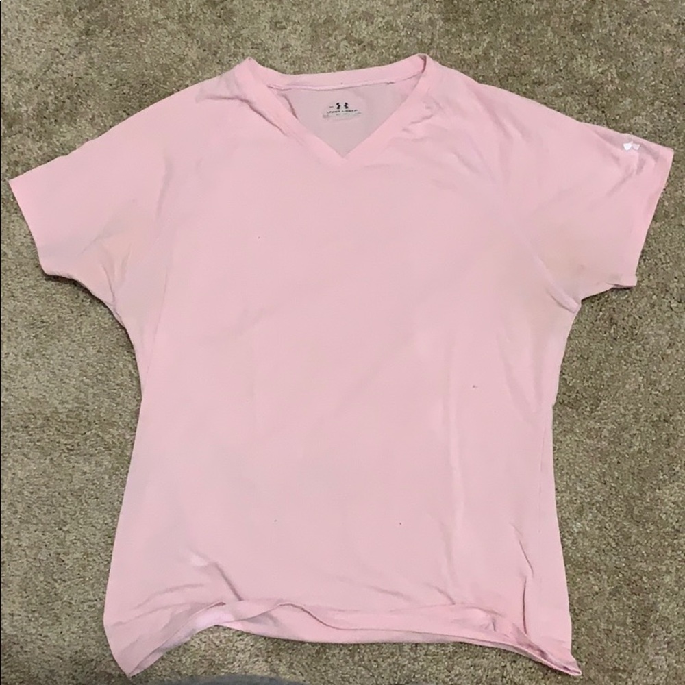 Pink underarmour shirt